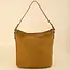 Simple Suede Square Shoulder Bag - Light Brown