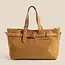 Leather Buckle Strap Detail Tote Bag - Light Brown