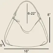 Leather Buckle Strap Detail Tote Bag - Light Brown
