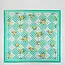 Mosaic Lemon Print Square Bandana Scarf - Green
