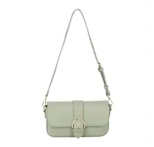 Buckle Flap Shoulder Bag - Green