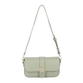 Buckle Flap Shoulder Bag - Green