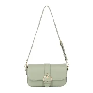 Buckle Flap Shoulder Bag - Green