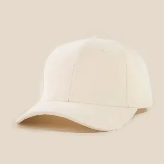 Solid Tone Soft Fabric Trucker Hat - Ivory