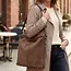 Simple Suede Square Shoulder Bag - Dark Brown