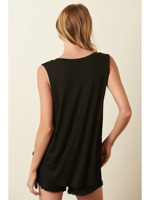 Bamboo V Neck Sleeveless Top