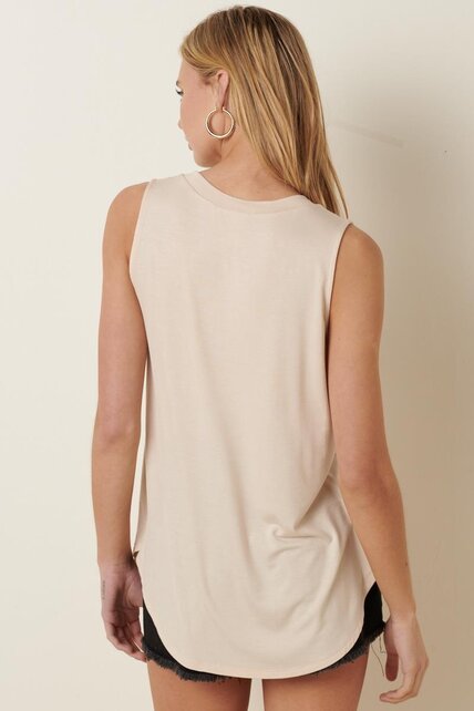 Bamboo V Neck Sleeveless Top