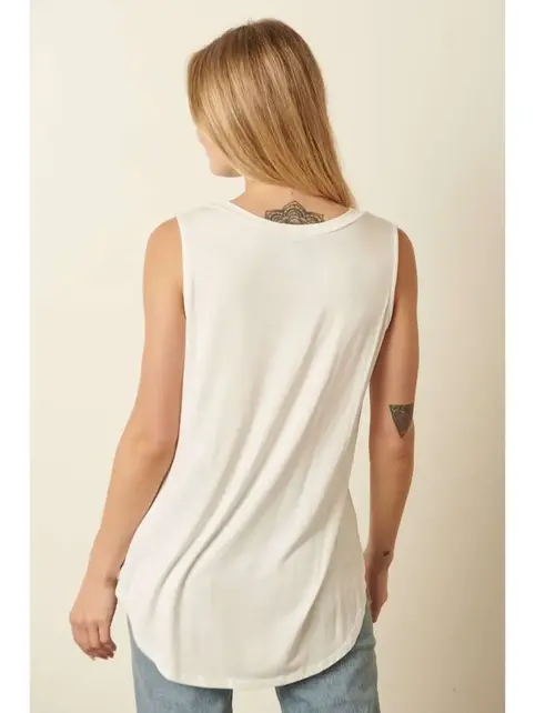 Bamboo V Neck Sleeveless Top