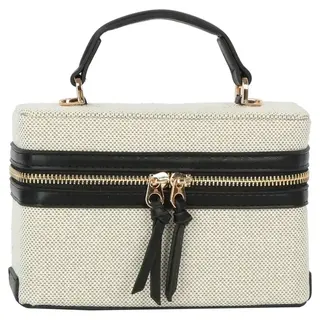 Canvas Boxy Crossbody Bag - Black