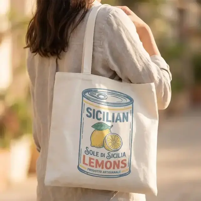 Sicilian Lemons Tote Bag - Yellow