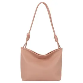 Knotted Handle Bucket Shoulder Bag - Pink