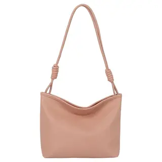 Knotted Handle Bucket Shoulder Bag - Pink