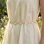 Crystal Rhinestone Circle Chain Belt - Gold