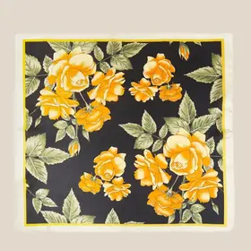 Rose Garden Bandana Scarf - Black