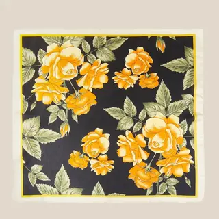 Rose Garden Bandana Scarf - Black
