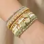 Multi Bead Stretch Assorted Bracelet Set - White Green