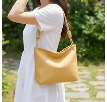Knotted Handle Bucket Shoulder Bag - Yellow
