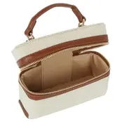 Canvas Boxy Crossbody Bag - Brown