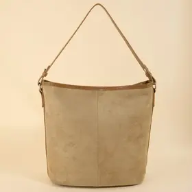 Simple Suede Square Shoulder Bag - Khaki