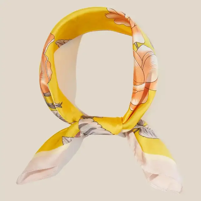Rose Garden Bandana Scarf - Yellow