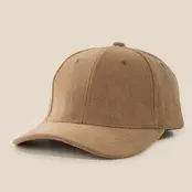 Solid Tone Soft Fabric Trucker Hat - Brown