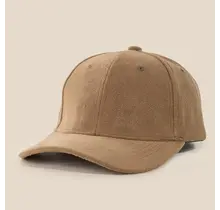 Solid Tone Soft Fabric Trucker Hat - Brown