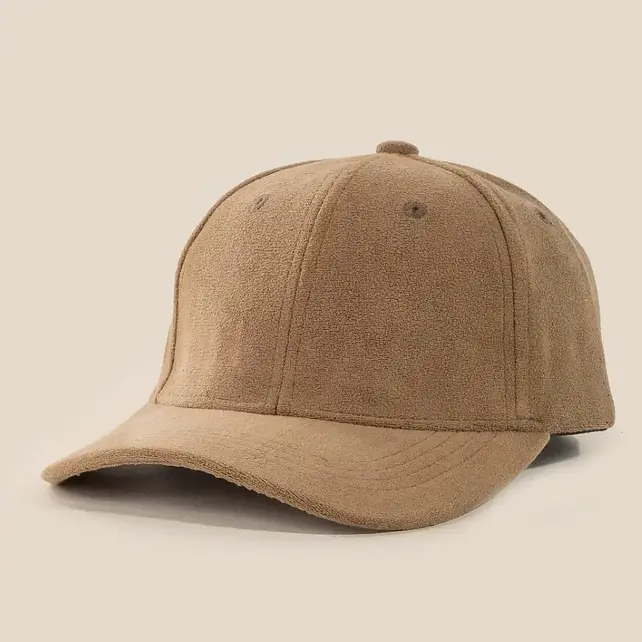 Solid Tone Soft Fabric Trucker Hat - Brown