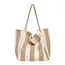 Striped Tote Bag - Tan