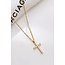 18K Stainless Steel Tarnish Free Cross Necklace Gold| 40NK9482