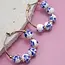 Blue Ceramic Porcelain Hoop Earrings | 80E6515