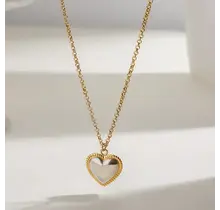 18K Stainless Steel Tarnish Free Heart Necklace | 40NK9546