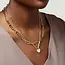18K Stainless Steel Tarnish Free Layered Necklace Heart | 40NK9429