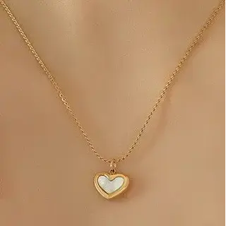 18K Stainless Steel Tarnish Free Heart Necklace | 40NK9443