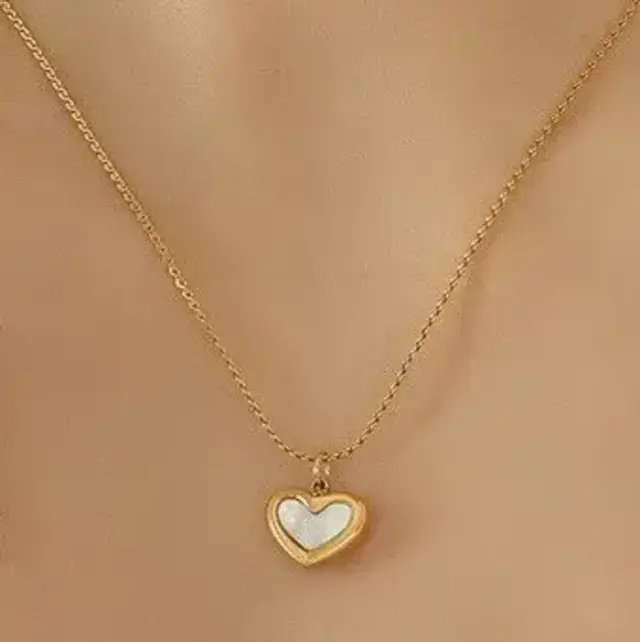 18K Stainless Steel Tarnish Free Heart Necklace | 40NK9443