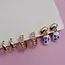Blue Ceramic Porcelain Trio Huggie Hoop Earrings | 80E6525