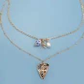 Ceramic Porcelain Layer Cluster Charm Necklace | 80N91560