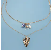 Ceramic Porcelain Layer Cluster Charm Necklace | 80N91560
