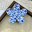 Blue & White Porcelain Flower Hair Claw Clips | 40H1065