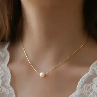 18K Stainless Steel Tarnish Free Pearl Necklace | 40NK9649