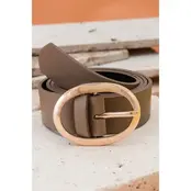 Classic Oval Buckle Leather Belt | 40BT609