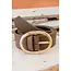 Classic Oval Buckle Leather Belt | 40BT609