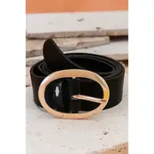 Classic Oval Buckle Leather Belt | 40BT609