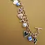 Ceramic Porcelain Heart Bow Pearl Charm Bracelet | 80B1342