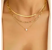 18K Stainless Steel Tarnish Free Layered Neck | 40NK9540