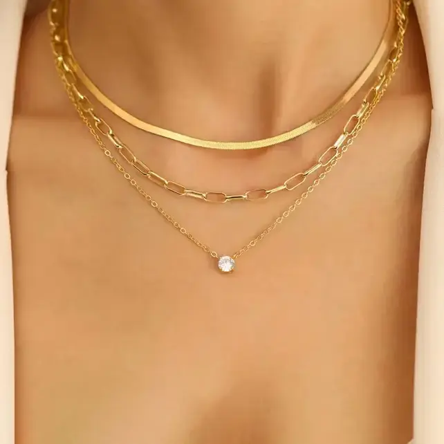 18K Stainless Steel Tarnish Free Layered Neck | 40NK9540