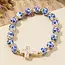 Blue Ceramic Porcelain Cross Charm Bracelet | 40B5175