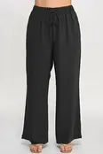 Plus Size Smocked Wide-Leg Pant