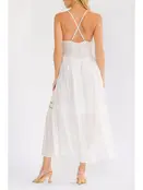 Julia Open Back Smock Dress - Off White