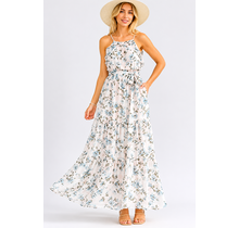 Albie Sleeveless Ruffle Maxi Dress - Blush