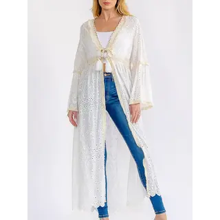 Archie Bell Sleeve Cardigan - Off White